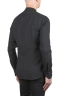 SBU 03748_2022SS Camisa clásica de algodón negro con cuello mandarín 04