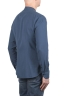 SBU 03750_2022SS Camisa clásica de algodón azul con cuello mandarín 04