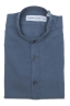 SBU 03750_2022SS Camisa clásica de algodón azul con cuello mandarín 06