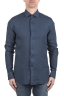 SBU 03757_2022SS Camicia classica in lino blu navy 01