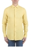SBU 03758_2022SS Camicia classica in lino gialla 01