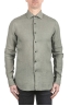 SBU 03759_2022SS Camicia classica in lino verde 01