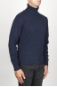 SBU 00953 Classic turtleneck sweater in blue cashmere 02