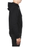 SBU 03777_2022SS Hooded black sweatshirt printed with SBU logo 03