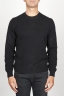 SBU 00954 Classic crew neck sweater in black cashmere blend 01