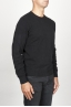 SBU 00954 Classic crew neck sweater in black cashmere blend 02