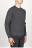 SBU 00955 Classic crew neck sweater in grey cashmere blend 02