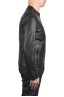 SBU 03825_2022SS Black leather motorcycle jacket 03