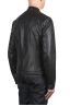 SBU 03825_2022SS Black leather motorcycle jacket 04