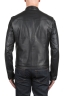 SBU 03825_2022SS Black leather motorcycle jacket 05