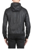 SBU 03826_2022SS Black leather hooded jacket 05