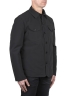 SBU 03838_2022SS Black quilted overshirt in technical fabric 02