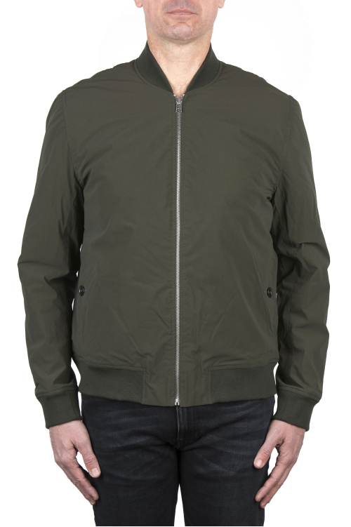 SBU 03843_2022SS Green bomber jacket padded with quilt 01