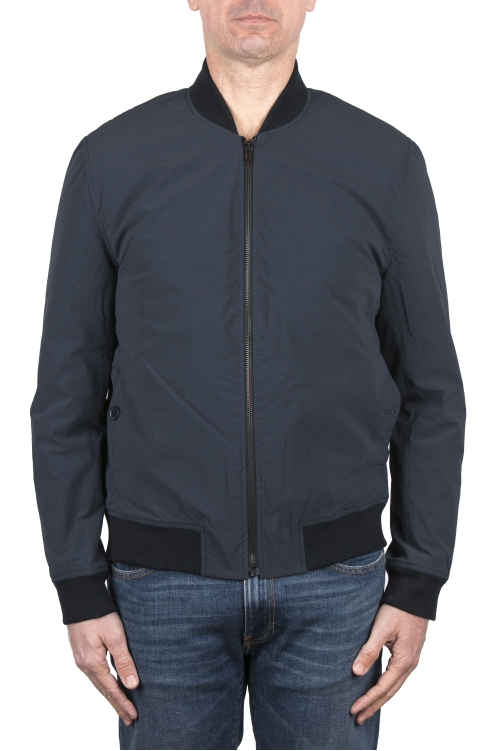 SBU 03844_2022SS Blue bomber jacket padded with quilt 01