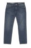 SBU 03852_2022SS Teint pur indigo délavé à la pierre coton stretch jeans bleu 06