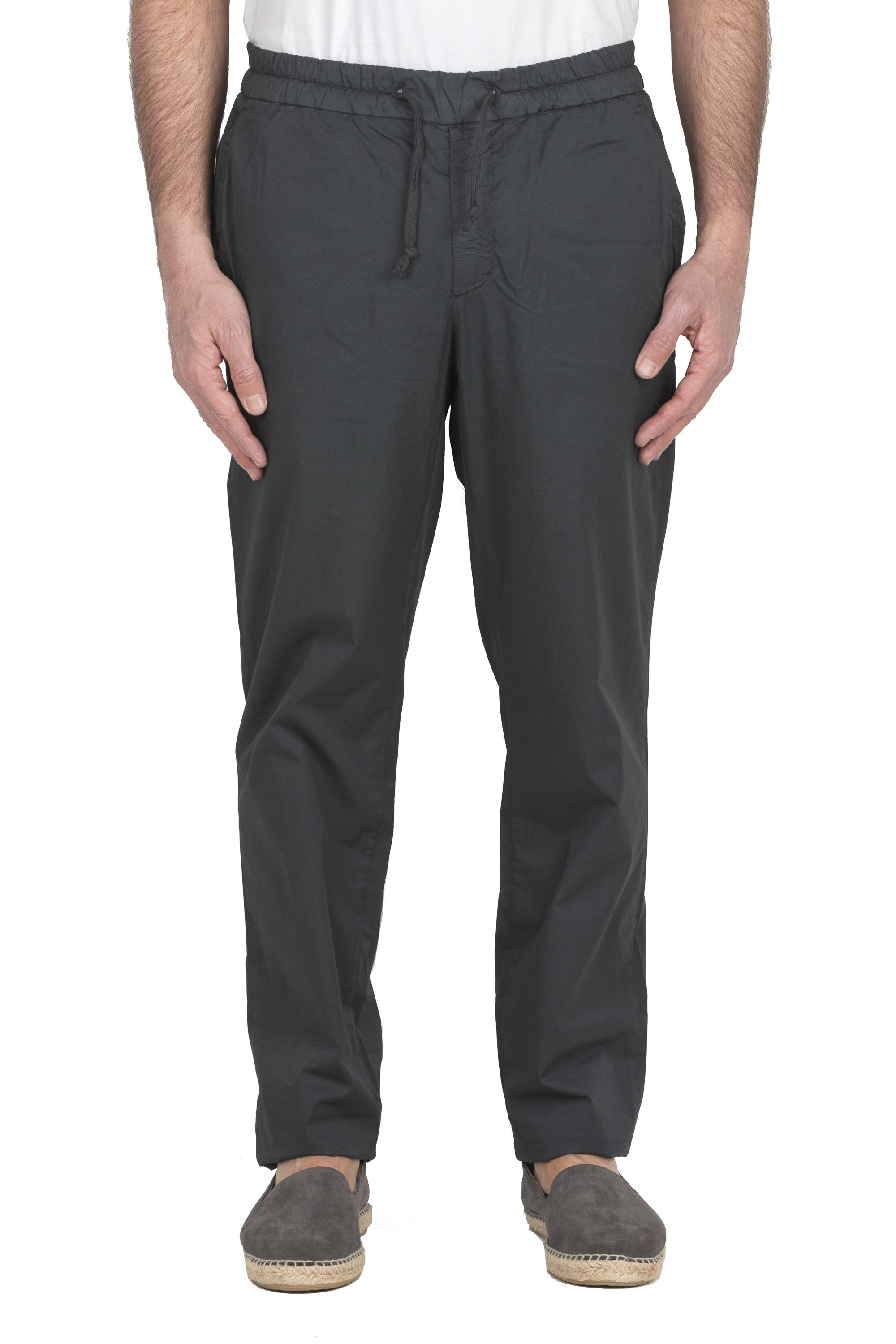 SBU 03872_2022SS Pantalon confort en coton stretch gris 01