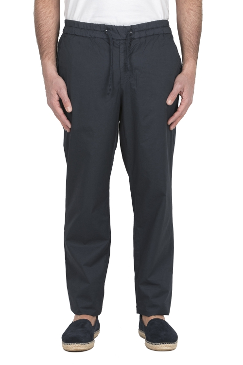 SBU 03877_2022SS Comfort pants in blue stretch cotton 01