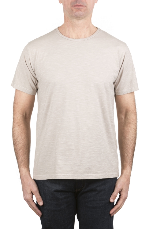 SBU 03898_2022SS Flamed cotton scoop neck t-shirt pearl grey 01