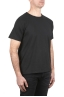 SBU 03903_2022SS Camiseta cuello redondo algodón flameado negro 02