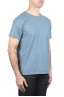 SBU 03904_2022SS Camiseta cuello redondo algodón flameado azul claro 02