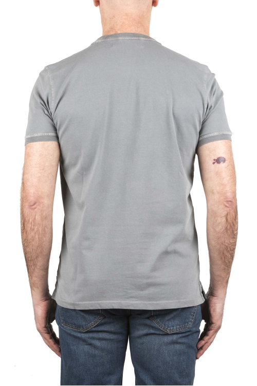 SBU 03922_2022SS Camiseta clásica de piqué de algodón gris 01