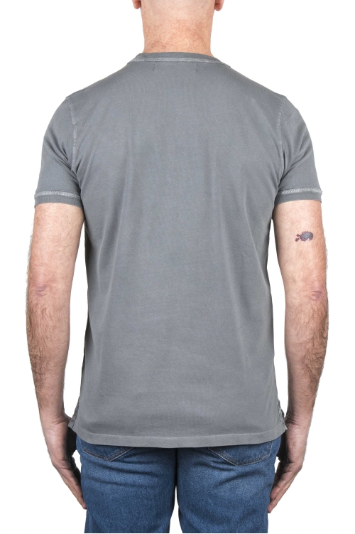 SBU 03926_2022SS Camiseta clásica de piqué de algodón gris 01