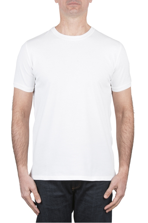 SBU 03928_2022SS Camiseta clásica de piqué de algodón blanco 01