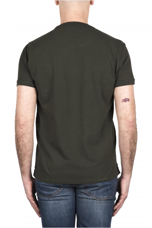 SBU 03929_2022SS Camiseta clásica de piqué de algodón verde 01