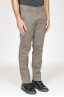 SBU 00967 Classique pantalon chinois en coton marron élastique 02