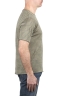SBU 03931_2022SS T-shirt girocollo in lino a righe grigia e verde 03