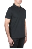 SBU 03938_2022SS Short sleeve black pique polo shirt 02