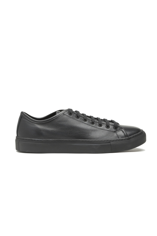SBU 03953_2022SS Classic lace up sneakers in black calf-skin leather 01