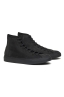 SBU 03956_2022SS Mid top lace up sneakers in black nubuck leather 02