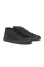 SBU 03959_2022SS Mid top lace up sneakers in black nubuck leather 02