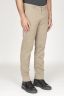 SBU 00970 Classique pantalon chinois en coton beige élastique 02