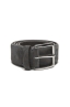 SBU 03981_2022SS Grey calfskin suede belt 1.4 inches  01