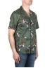 SBU 03993_2022SS Hawaiian printed pattern green cotton shirt 02