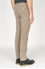 SBU 00973 Classique pantalon chinois en velour de coton beige élastique 04