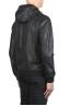 SBU 04021_2023SS Black leather hooded jacket 04