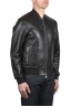 SBU 04023_2023SS Black leather reversible bomber jacket 02