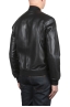 SBU 04023_2023SS Black leather reversible bomber jacket 04