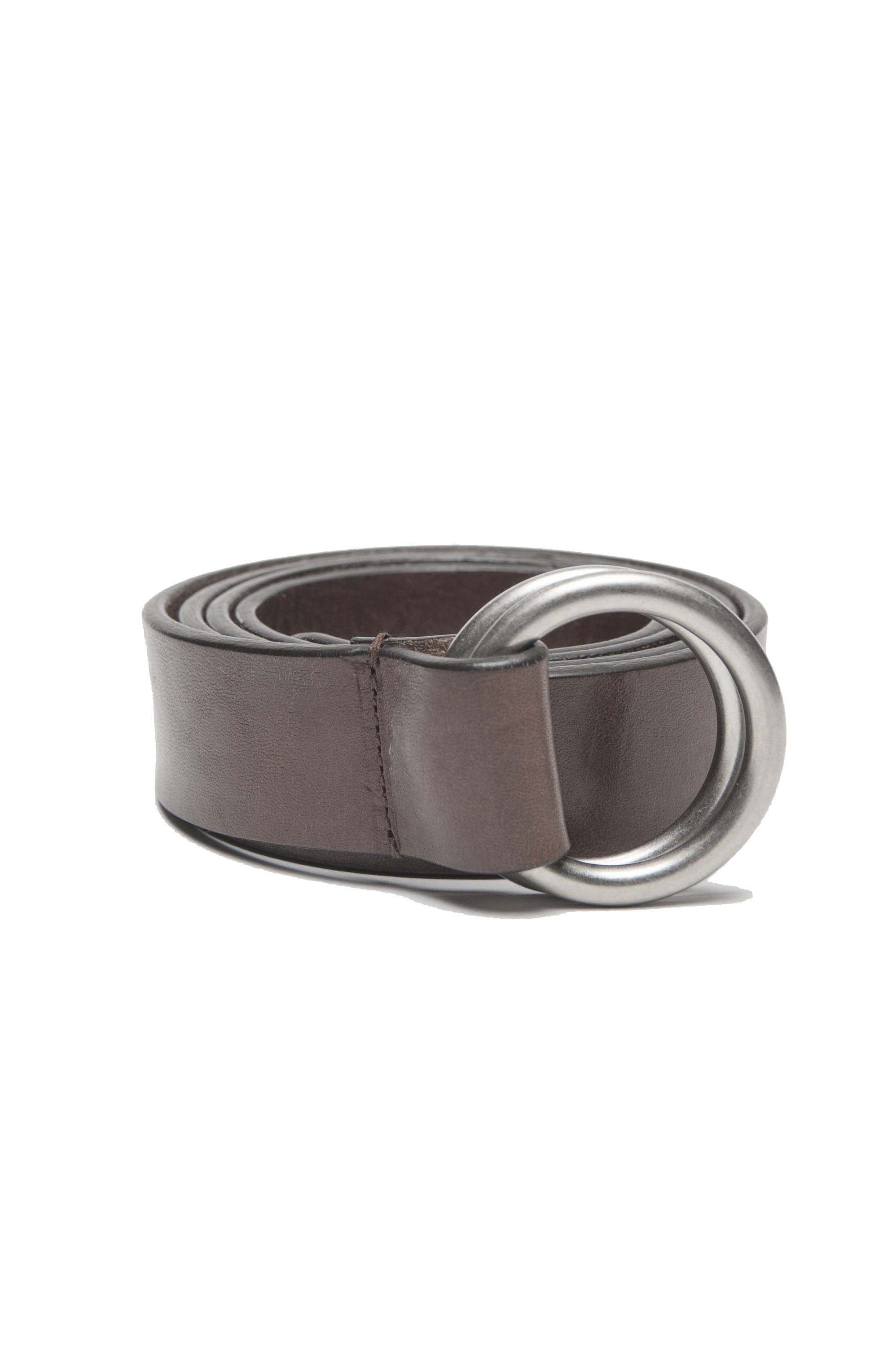 SBU 04032_2023SS Iconic brown leather 1.2 inches belt 01