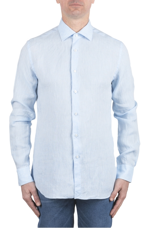 SBU 04056_2023SS Classic blue linen shirt 01