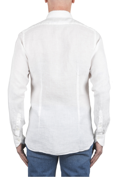 SBU 04057_2023SS Classic white linen shirt 01
