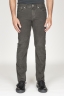 SBU 00980 Jeans de pana desgastada elástica marrón oscuro 01