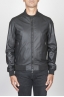 SBU 00448 Classic flight jacket in black calf-skin leather 01