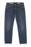 SBU 04097_2023SS Jeans en coton stretch délavé usé teinté indigo 06