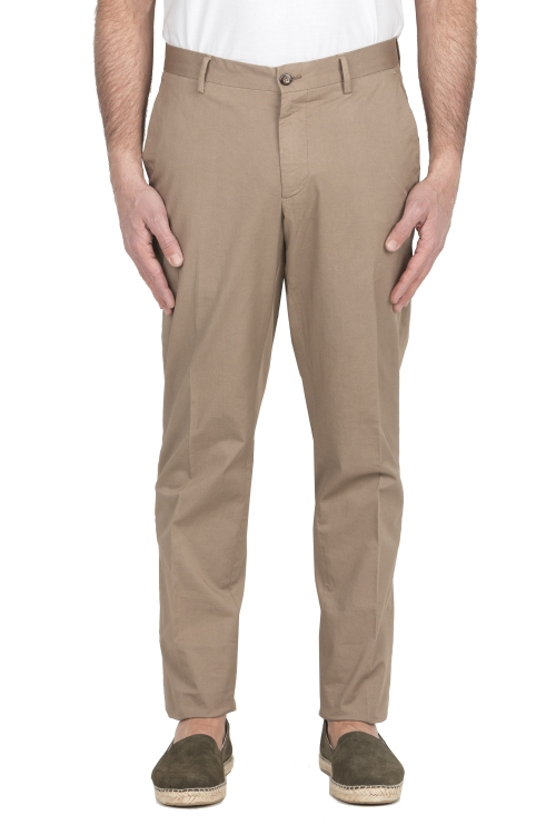 SBU 04130_2023SS Pantaloni chino classici in cotone stretch beige 01