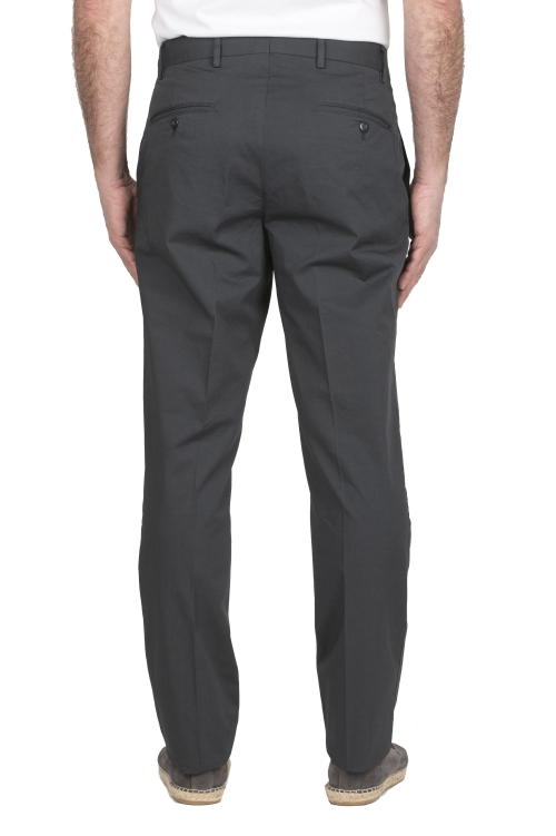 SBU 04132_2023SS Pantalón chino clásico de algodón elástico gris 01