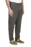 SBU 04133_2023SS Brown soft cotton blend pants with pinces 02